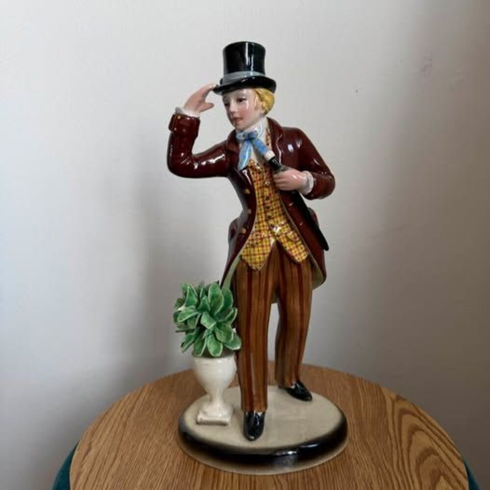 Gentleman / Dandy with Top Hat & Cane (Made in Italy)
